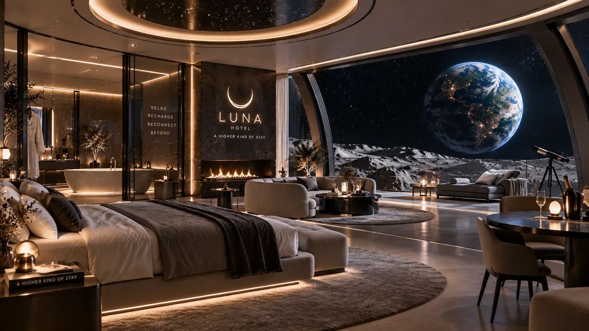 Suite des Luna Hotels mit Erdpanorama